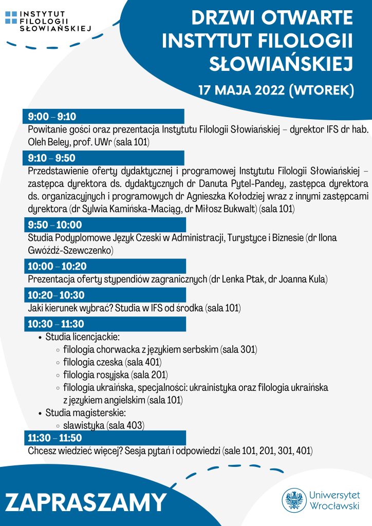 Plakat drzwi otwartych 2022