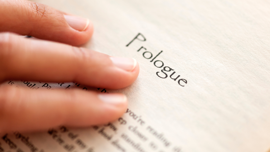 Kartka z napisem prolog