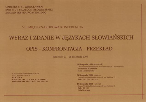 Plakat z konferencji