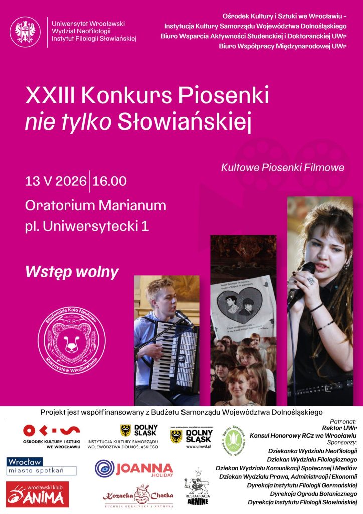 Plakat konkursu Piosenki nie tylko słowiańskiej